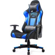 GTRACING Gaming Chair Racing Chair Backrest and Height Adjustable E-Sports Chair Ergonomic Computer Office Chair Furniture with Pillows (Blue)
