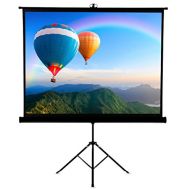 FAMIROSA Famirosa Projector Screen with Foldable Stand Tripod,120 Inch Diagonal HD 4:3 Pull Up Portable Indoor Outdoor Movie Projection Screens,for Home Theater Cinema Party Office Presenta