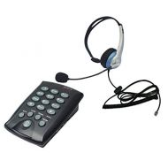 Voistek Call Center Dialpad Headset Telephone with Tone Dial Keypad and Mute Redial Flash Button + Mono Headset with Noise Cancelling (K10CHT800)
