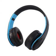 Quanii Stereo Lightweight Foldable Headphones Wireless Bluetooth Headband Headsets with Microphone 3.5mm for Cellphones Smartphones iPhone Laptop Computer Mp3/4 Earphones