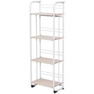 Globe House Products GHP Home/Office 17.3 Lx10.2 Wx50.8 H Durable 4 Tiers Folding Shelves w Rubber Feet