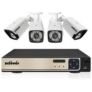 1080P Home Security Camera System, Zclever 4 Channel Surveillance DVR and 4 pcs 2.0MP Weatherproof IP66 Bullet Cameras with IR Night Vision, Motion Detection (No Hard Drive)