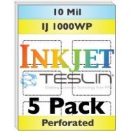 Brainstorm ID Perforated Inkjet Teslin Synthetic Paper - 5 Sheets