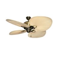 Gulf Coast Fans Palm Bay Ceiling Fan in Antique Brass with 56 Natural Palm Blades