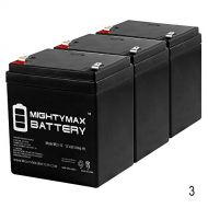 Mighty Max Battery 12V 5AH SLA Battery for Monster High Electric Scooter - 3 Pack Brand Product