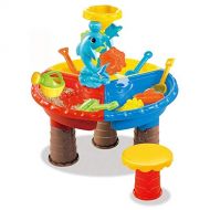 XuBa Baby Gift Sand Water Table Children Beach Toys Funny Lovely Playing Sand Clay Play House Plastic 1 Set Outdoor Furniture Toys Circular