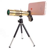 SIUONI 20X HD Optic Phone Camera Lens Telescope Telephoto Zoom Camera Lens Kit Monocular Lens with Tripod/Bag Kit for iPhoneX/8/7/6/Samsung/Huawei/Xiaomi More Smartphone (Green)