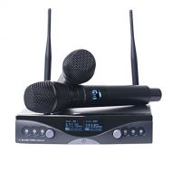Sound Town Professional Dual-Channel UHF Wireless Microphone System with 2 Handheld Mics, for Church, Business Meeting, Outdoor Wedding and Karaoke (SWM12-U2HH)