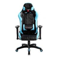 United Office Chair. United Office Chair 7219BL, Swivel PU Leather Gaming, Large Size, Racing Style High-Back Office Chair, Blue
