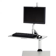 Safco Products 2130SL Desktop Sit/Stand Workstation, Silver