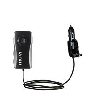 Advanced Gomadic 2 in 1 Auto / Car DC Charger Compatible with Veho Muvi Atom VCC-004 with Foldable Wall AC Charging plug  Amazing design built with TipExchange Technology