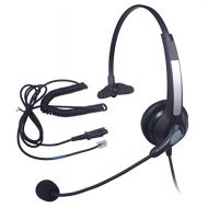 Audicom Mono Call Center Headset Headphone with Mic and Quick Disconnect for Plantronics M22 Amplifier and Cisco Unified Telephone IP Phones 7931G 7940G 7941G 7942G 7945G 7960G 796