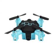 Cinhent Quadcopter FQ04 Beetle Mini Pocket Drone With 0.3MP Camera Headless Mode Toy RTF 4 Channels LED Lights Electric RC Airplanes (Blue)
