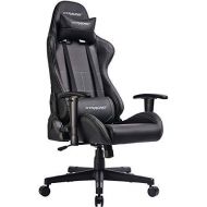 GTRACING Gaming Chair Ergonomic Racing Chair PU Leather High-Back PC Computer Chair Adjustable Height Professional E-Sports Chair with Headrest and Lumbar Pillows GTBEE Series (Bla