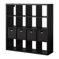 IKEA Ikea Shelf unit with 4 inserts, black-brown 20205.11217.3814