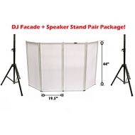 Cedarslink DJ Event Facade White Scrim Metal Frame Booth+Travel Bag Case+Two Speaker Stands With Carrying Cases