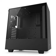NZXT H500  Compact ATX Mid-Tower Case  Tempered Glass Panel  All-Steel Construction  Enhanced Cable Management System  Water-Cooling Ready - Black