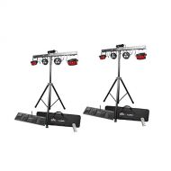 2 x Chauvet DJ GigBar 2 4-in-1 LED Lighting System with 2 LED Derbies, 2 LED Pars, and Strobe Effect