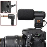 Amzer Mic-109 Directional Stereo Microphone with 90/120 Degrees Pickup Switching Mode for DSLR & DV Camcorder(Black)