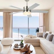Andersonlight Modern Ceiling Fan with LED Light & Remote Control, Brushed Nickel, 48-Inch