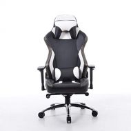 BTI Elite Series Ergonomic Reclining Gaming Chair with Steel Frame, Neck and Lumbar Support, Adjustable Height and Arms, WhiteBlack