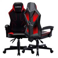 UOMAX Gaming Chair, Ergonomic Computer Chair for Gamer, Reclining Racing Chair with LED Lights, Armrests and Lumbar Cushion.(Red)