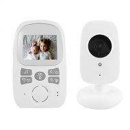 Adventurers 2.4 Digital Wireless Baby Monitor Video with Camera and Audio Long Range, with 2-Way Talkback,Night Vision,Lullaby,Temperature Sensor project nursery baby monitor (Whit