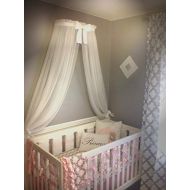 Princess Bed canopy CrOwN FrEe White Sheer curtain Bow cornice coronet teester Nursery Crib custom design So Zoey Boutique SALE