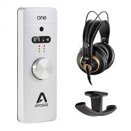 Apogee Electronics ONE 10 USB 2.0 Audio Interface with AKG K 240 Studio Stereo Headphones & Dual Headphone Hanger Mount Bundle