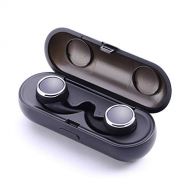 TWS Earbuds, YiMiky Mini Invisible Stereo Headsets Bluetooth Earphones Handsfree Calling Wireless Earbuds With Mic and Charging Box Noise Canceling Sports Headphones for Running Gy