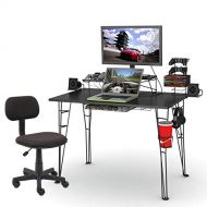 Atlantic Inc Gaming Desk and Task Chair Set in Black