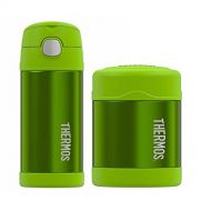 Thermos Funtainer Insulated 12oz Drink Bottle and 10oz Food Jar (Lime Green)