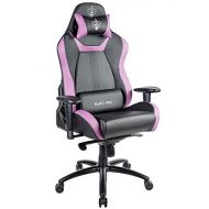 BLUE SWORD Heavy Duty Racing Style Gaming Chair with Headrest and Lumbar Support, Large Back Executive Office Chair, Leatherette, Purple