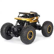 RC Off-Road Vehicle, Sacow P810 Cross-Country RC Climbing Car 1/18 2.4G 4WD 15KM/h Alloy High Speed Off-Road Monster Truck (Gold)