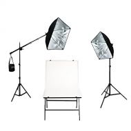 LoadStone Studio Photographic Continuous Output Lighting Kit, Black, White, Silver, Gold (V-PL1087)