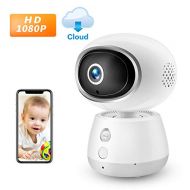 1080P IR Home Wireless Camera,IP Camera,WiFi camera Haichendz HD Indoor Security Surveillance System Pan/Tilt Two-Way Audio & Night Vision Baby/Elder/Pet/Nanny Monitor (White(Plus)