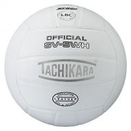 Tachikara SV5WH NFHS Approved Interscholastic Play Top Grade Leather Volleyball (White)