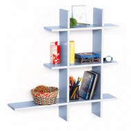 Trista Wall Shelf Trista - [Touch The Sky-A] Leather Cross Type Shelf / Bookshelf / Floating Shelf (5 pcs)