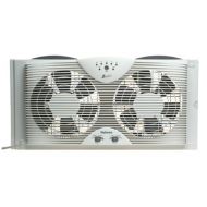 Holmes Dual 8 Blade Twin Window Fan with LED One Touch Thermostat Control