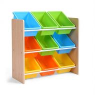 Tobbi Toy Bin Organizer Kids Children Storage Box Playroom Bedroom Shelf Drawer