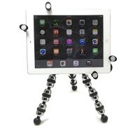 IShot Pro iShot G7 Pro Metal iPad Universal Tablet Tripod Mount Holder Adapter + 360° Swivel Ball Head + TigerPOD Flexible Tripod Stand Kit, Works with Cases up to 1 Thick, Compatible with i