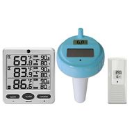 Ambient Weather WS-20 Wireless 8-Channel Floating Pool and Spa Thermometer with Outdoor Remote Thermometer