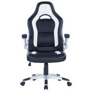 Killbee Ergonomic Swivel Executive Office Gaming Adjustable Chair, High-Back Upholstered PU Leather Desk Chair,White