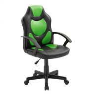 Techni Mobili Kids Gaming Chair with Wheels, Green