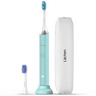 Laechen Portable Electric Toothbrush Sonic Care Travel Rechargeable Waterproof IPX7 2 Brush Heads ST031 (cyan)