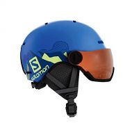 Salomon Kids Grom Visor Helmet, Medium/53-56cm, Pop Blue Mat