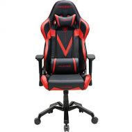 DXRacer OHVB03NR Black & Red Valkyrie Series Gaming Chair Ergonomic High Backrest Office Computer Chair Esports Chair Swivel Tilt and Recline with Headrest and Lumbar Cushion + W