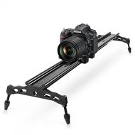 COOCHEER Camera Slider, Aluminum DSLR Dolly Track Rail Perfect for Photography and Video Recording with 1/4 3/8 Screw for YouTube Video and Short filmmakers (80cm Camera Slider)