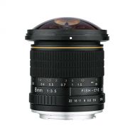 Lightdow 8mm f/3.5 Aspherical MC Fisheye Lens for Canon EOS 1200D 760D 750D 700D 750D 600D 80D 70D 60D 77D Rebel T7i T6i T6s T6 T5i T5 T4i T3i SL2 Cameras