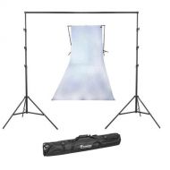 Westcott 9x20 Feet Wrinkle Resistant Cotton Background, High-Key White - Bundle with Flashpoint 13 Background Support System